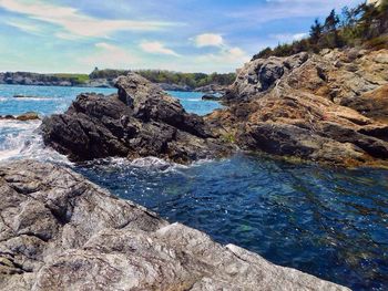 Rocks in sea