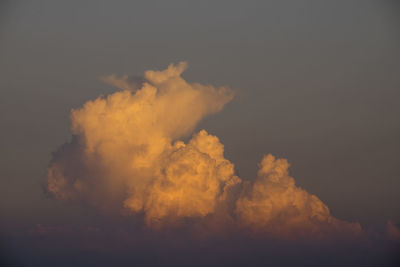 Low angle view of orange sky