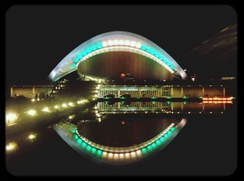 Illuminated city at night