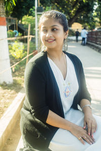 Portrait of a smiling young woman