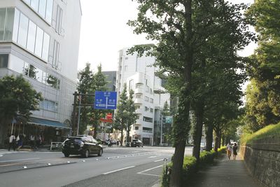 Cars on city street