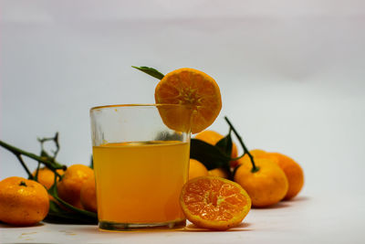 Close-up of orange fruits on table