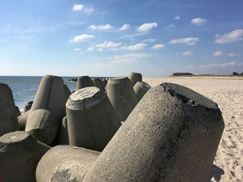 Panoramic view of beach against sky