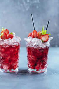 Close-up of ice cream in glass