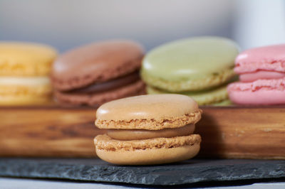 Close-up of dessert on table