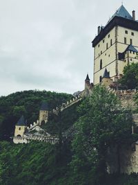 Low angle view of buildings against sky