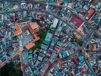 High angle view of cityscape