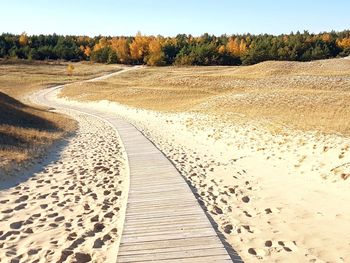 Scenic view of landscape against clear sky