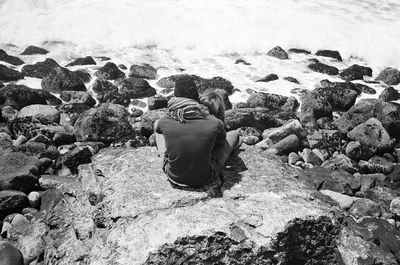 Rocks on shore