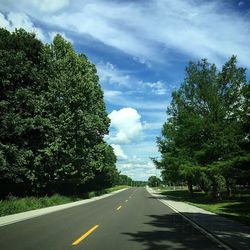 Road passing through country road