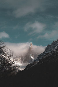 View of statue against cloudy sky