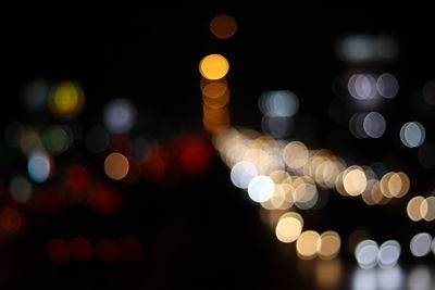 Defocused lights at night