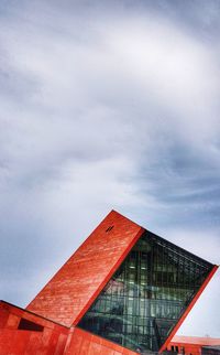 Low angle view of modern building against sky