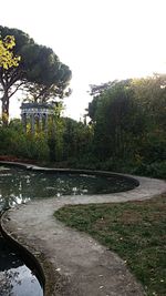 Scenic view of park against clear sky