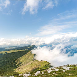 View of cima larici from cima portule, altopiano di asiago - vicenza - italy