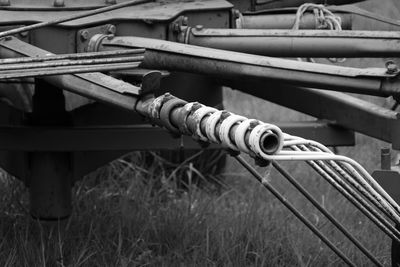 Close-up of rusty machine part