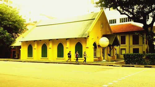 Building with trees in background