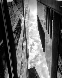 Low angle view of buildings against sky