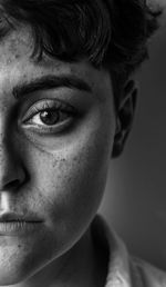 Close-up portrait of young woman