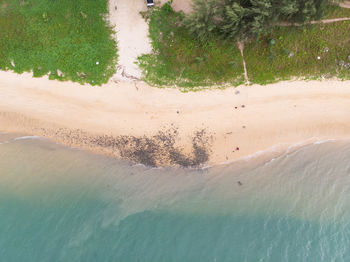 High angle view of beach