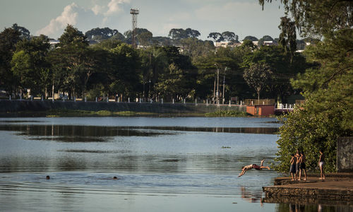 Scenic view of lake