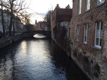 Canal passing through city
