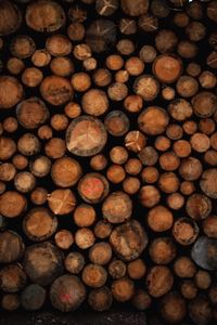 Full frame shot of logs