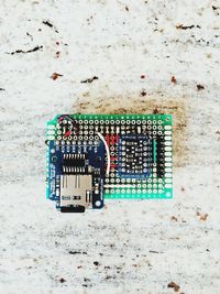 Close up of multi colored wall