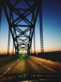 View of highway against sky at night