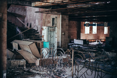 Interior of abandoned house