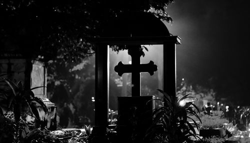 Cross in cemetery