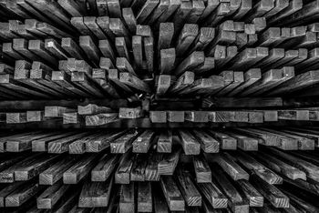 FULL FRAME SHOT OF STACKED STACK