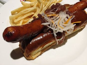 Close-up of food in plate