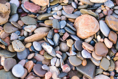 Full frame shot of pebbles