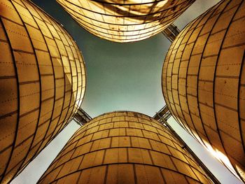 Low angle view of buildings against sky