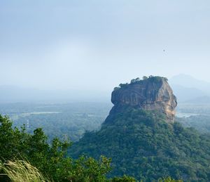 Scenic view of mountains against clear sky