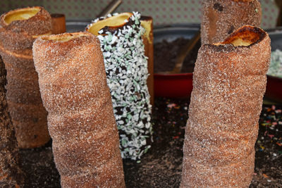 Close-up of food on table