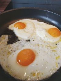 Close-up of breakfast in plate