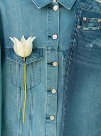 Close-up of denim clothes