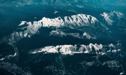 Aerial view of frozen sea