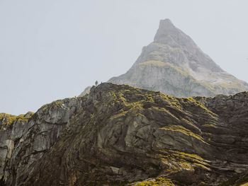 Scenic view of mountains against clear sky