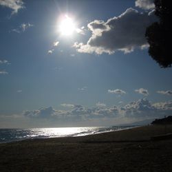 Scenic view of sunset over sea