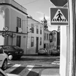 Cars parked on road