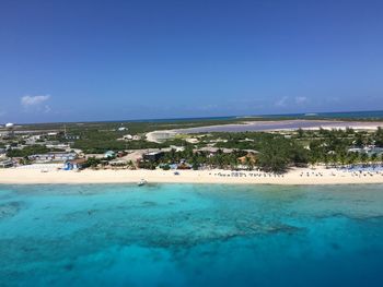 Scenic view of beach and sea against sky