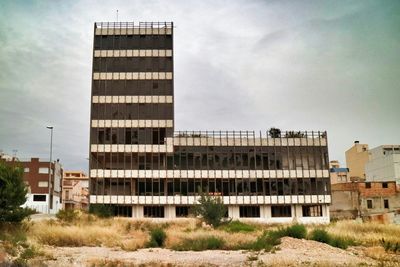 Low angle view of building against sky