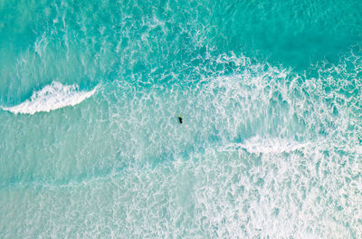 High angle view of swimming pool in sea