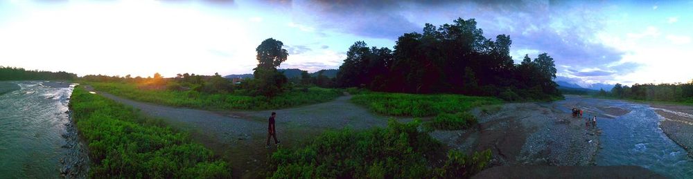 Panoramic view of landscape against sky