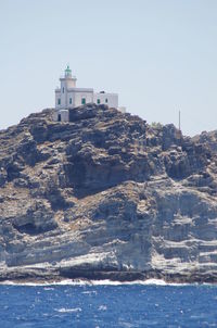 View of lighthouse at seaside