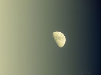 Low angle view of moon in sky