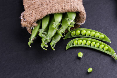 High angle view of vegetables on table